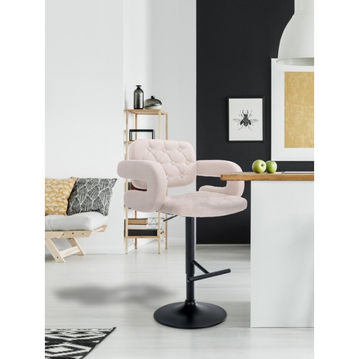 Barhocker Dublin STOFF schwarz