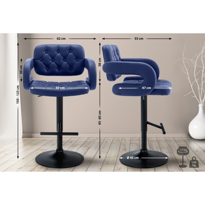 Barhocker Dublin schwarz