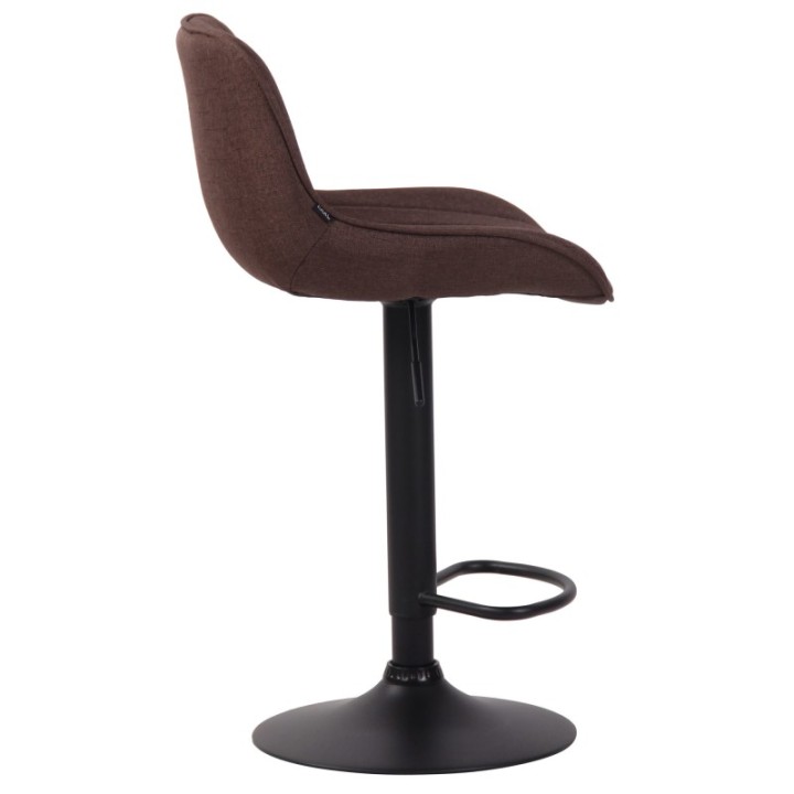 Barhocker Lentini Stoff schwarz
