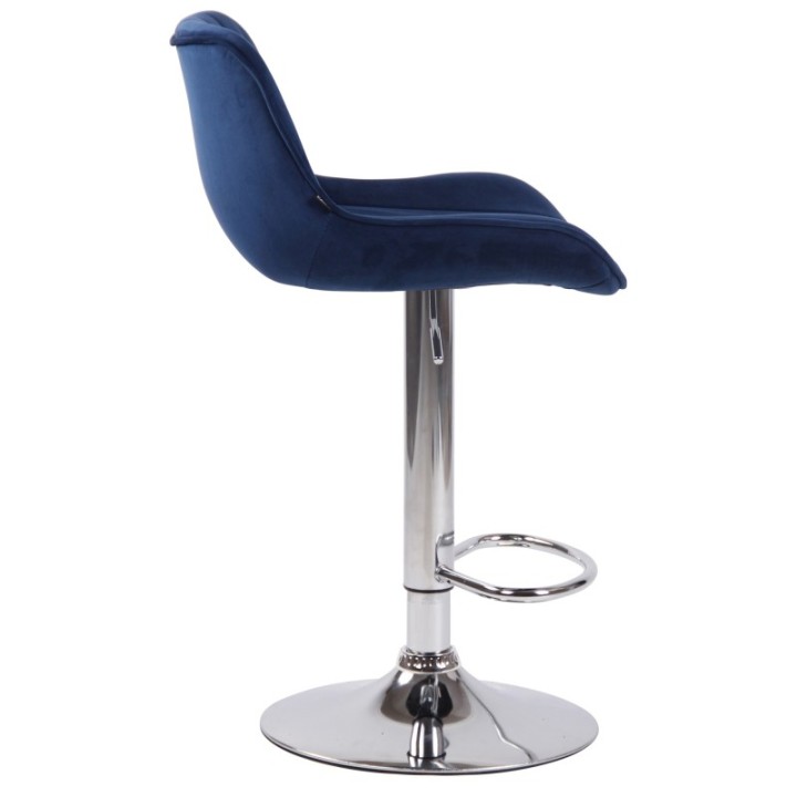 Barhocker Lentini Samt chrom