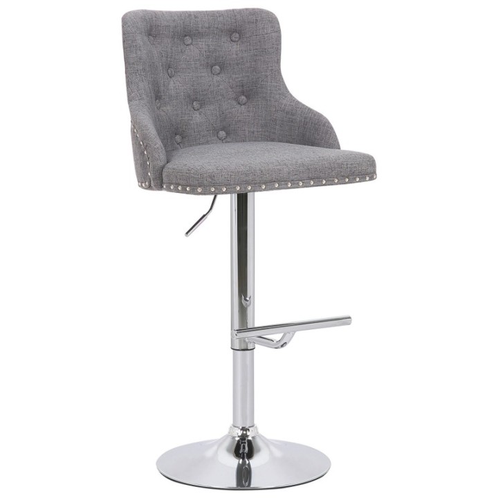2er Set Barhocker Werne Stoff chrom