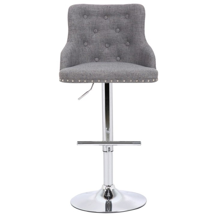 2er Set Barhocker Werne Stoff chrom