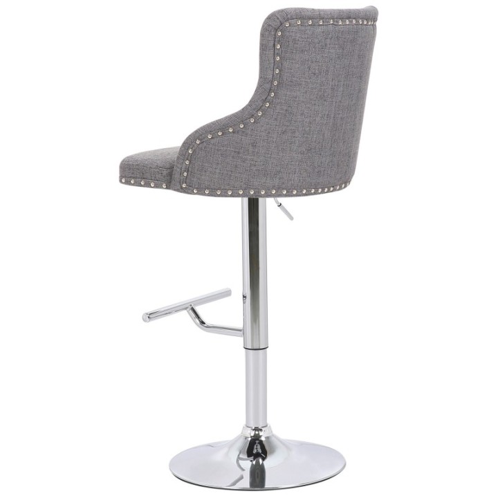 2er Set Barhocker Werne Stoff chrom