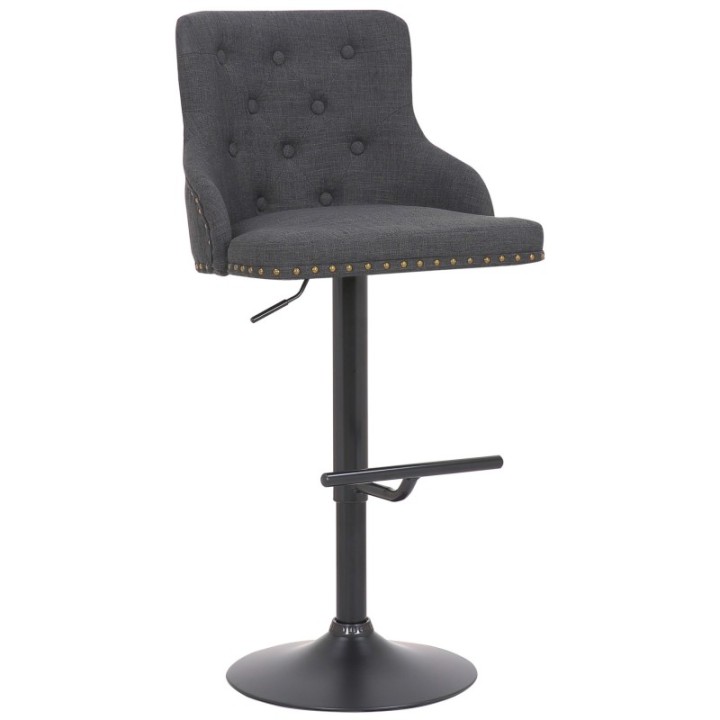 2er Set Barhocker Werne Stoff schwarz
