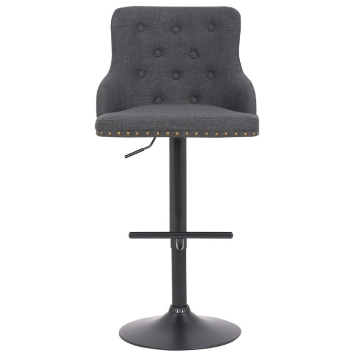 2er Set Barhocker Werne Stoff schwarz