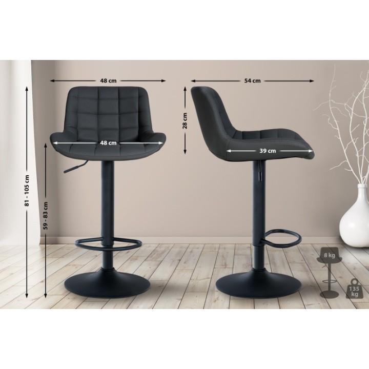 2er Set Barhocker Tover Kunstleder