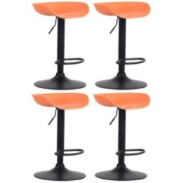 4er Set Barhocker Anaheim Kunststoff schwarz