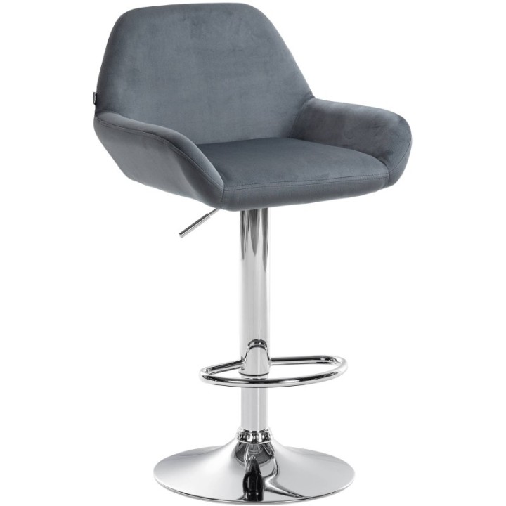 Barhocker Braga Samt chrom