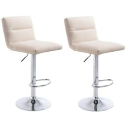 2er Set Barhocker Limerick Stoff chrom