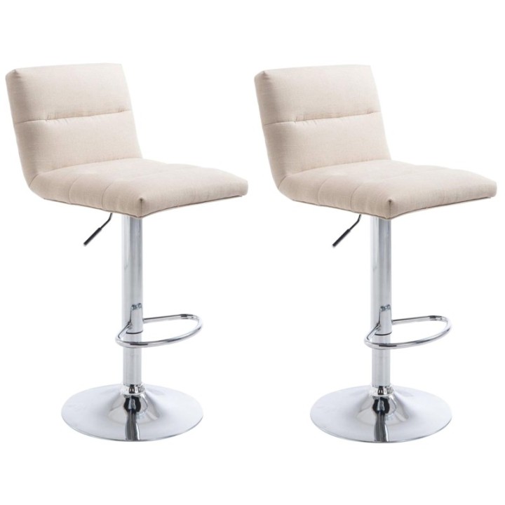 2er Set Barhocker Limerick Stoff chrom