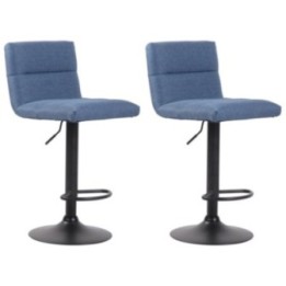 2er Set Barhocker Limerick Stoff schwarz 
