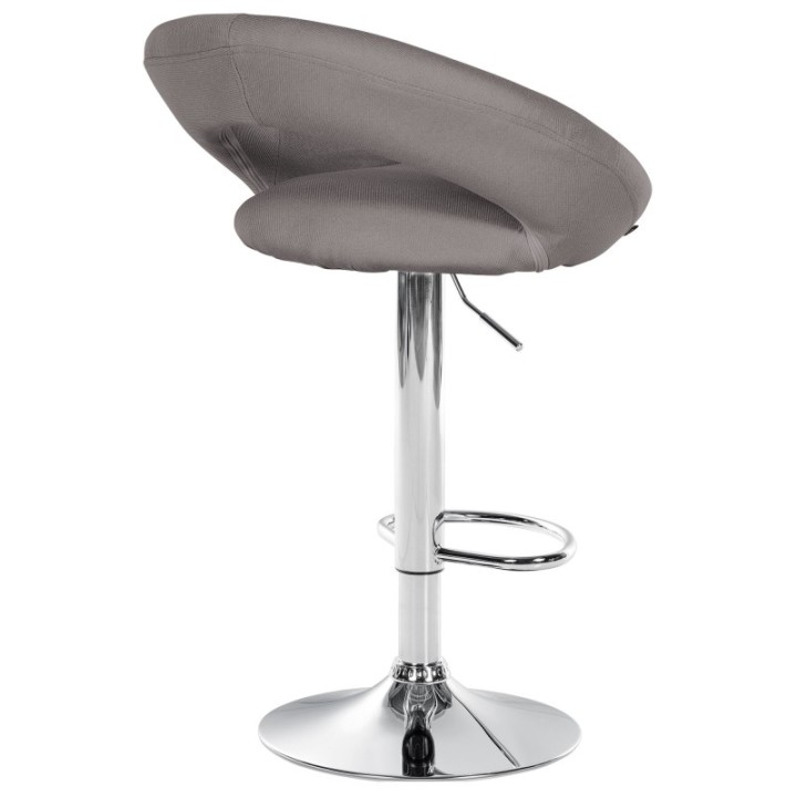 2er Set Barhocker Olinda Stoff Chrom
