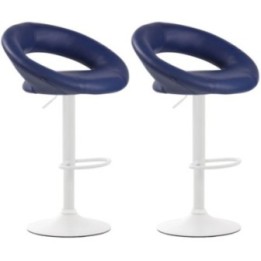 2er Set Barhocker Olinda Kunstleder weiß