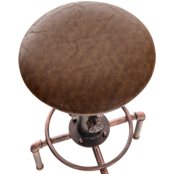 2er Set Barhocker Lumos Vintage Kunstleder bronze