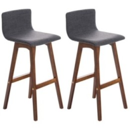 2er Set Barhocker Taunus Stoff Walnuss