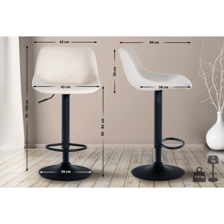 Barhocker Loft Samt