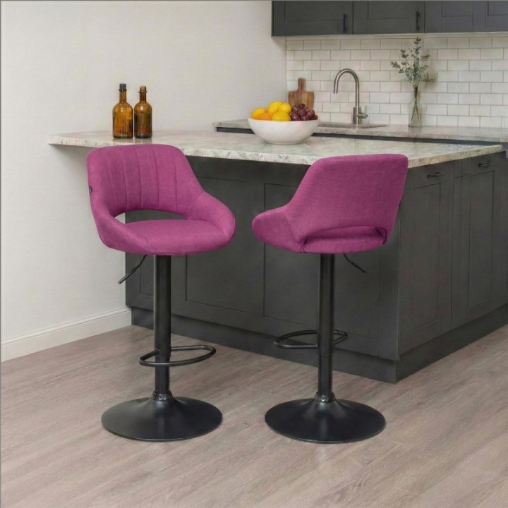 Barhocker Milet Stoff schwarz