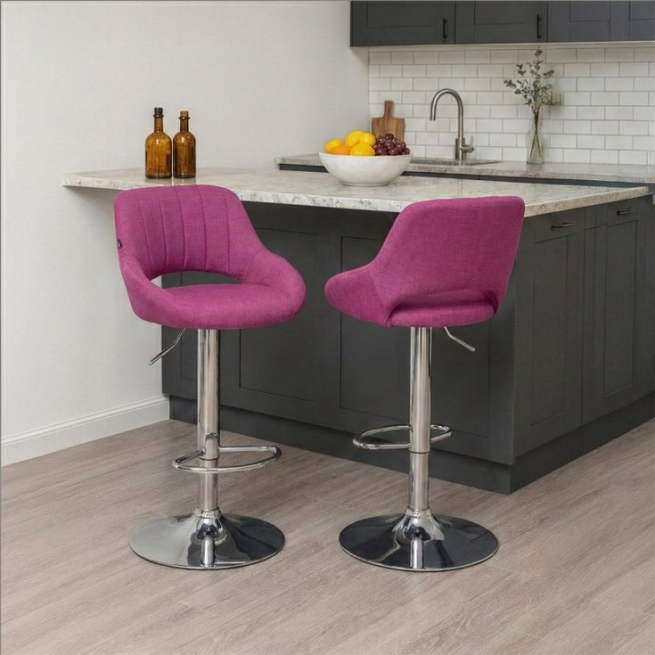 Barhocker Milet Stoff chrom