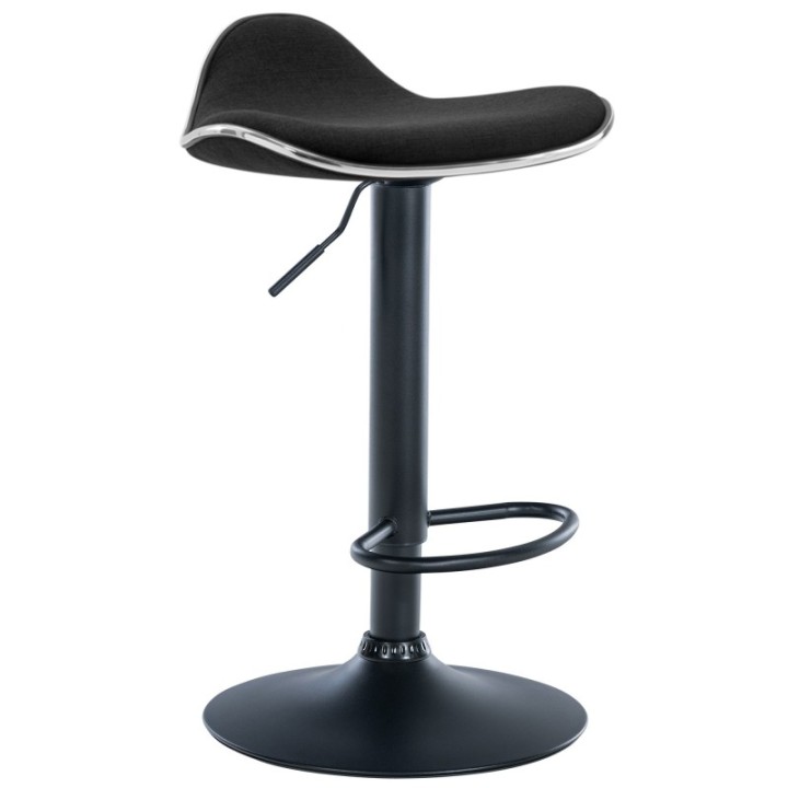 Barhocker Shanghai Stoff schwarz