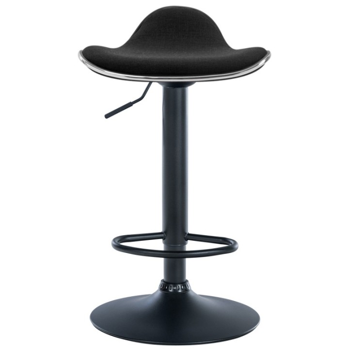 Barhocker Shanghai Stoff schwarz