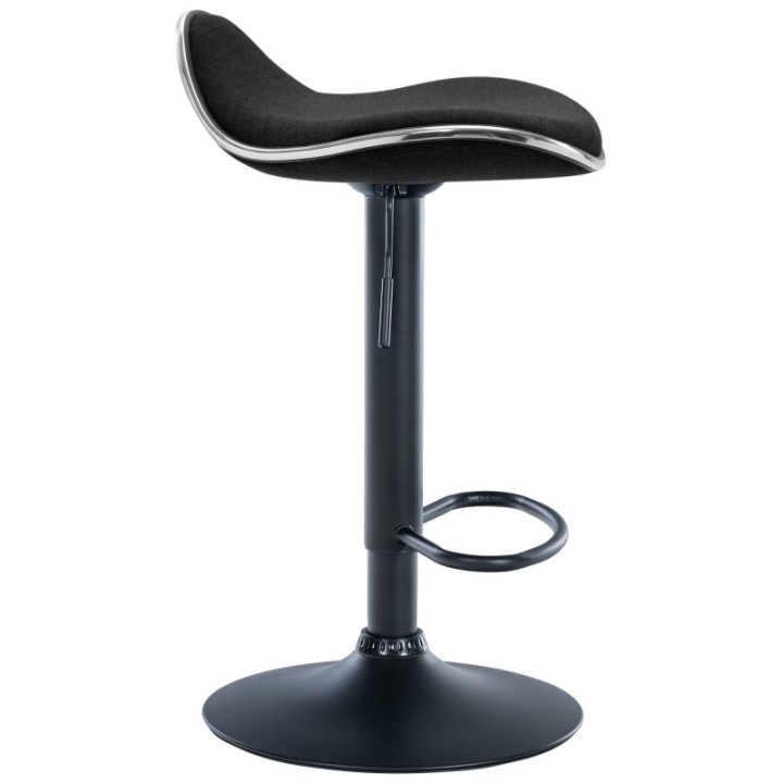 Barhocker Shanghai Stoff schwarz