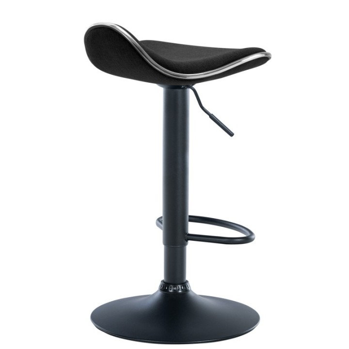 Barhocker Shanghai Stoff schwarz