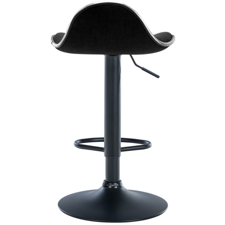 Barhocker Shanghai Stoff schwarz