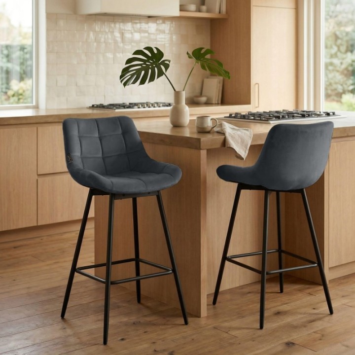 Barhocker Weston Schwenkbar Samt