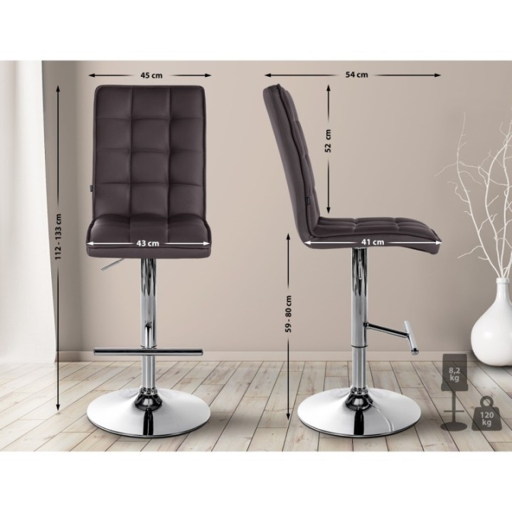 Barhocker Peking V2 Kunstleder chrom
