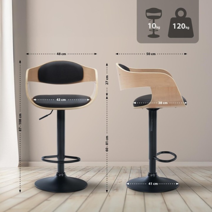 Barhocker Kingston B Kunstleder