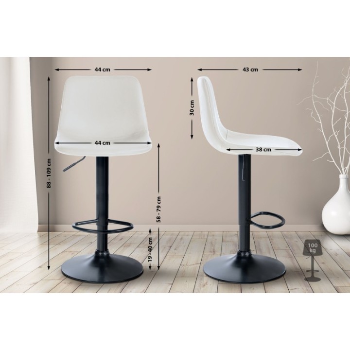 Barhocker Divo Kunstleder schwarz