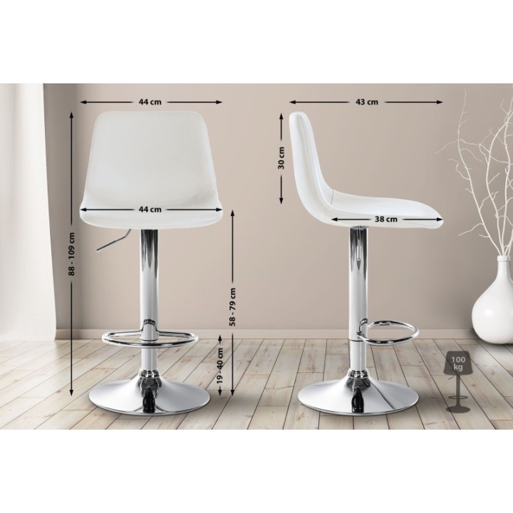 Barhocker Divo Kunstleder chrom