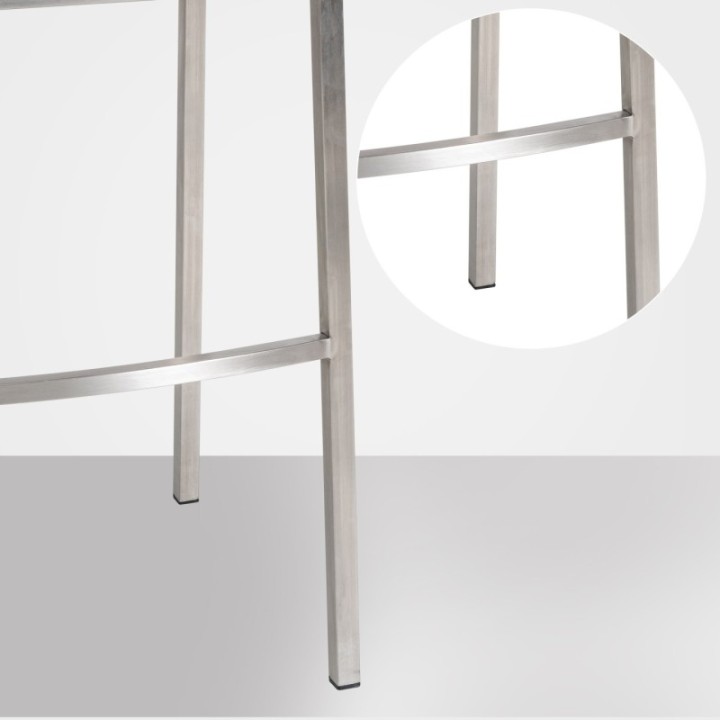 Barhocker Damaso E Samt mit 4-Fuß Gestell