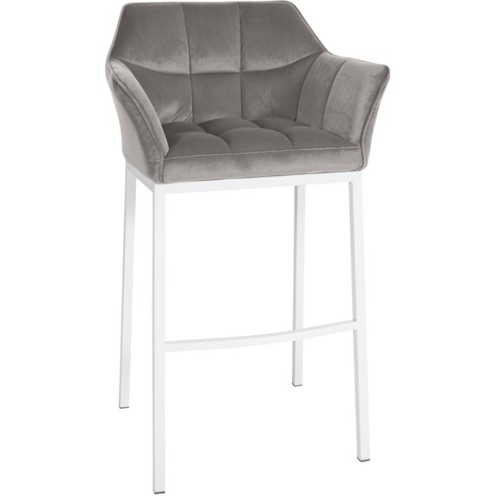 Barhocker Damaso W Samt mit 4-Fuß Gestell