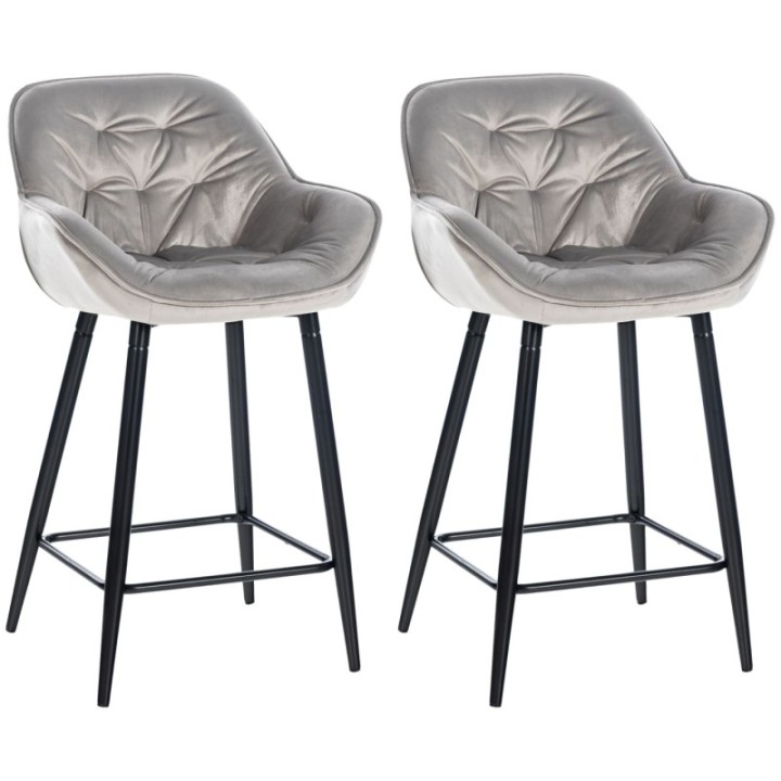 2er Set Barhocker Gibson Samt