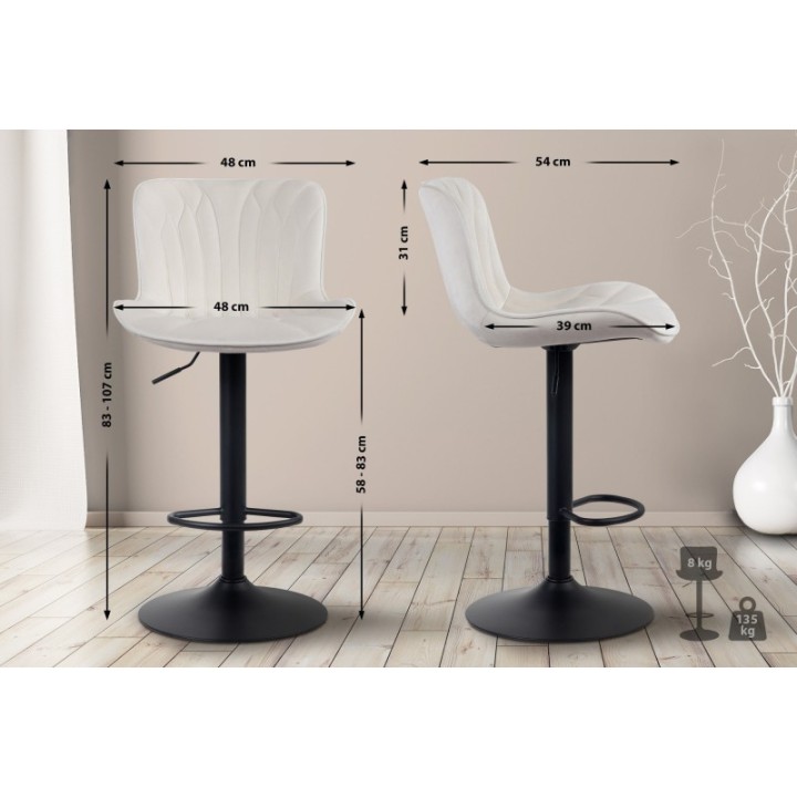 2er Set Barhocker Linus Samt