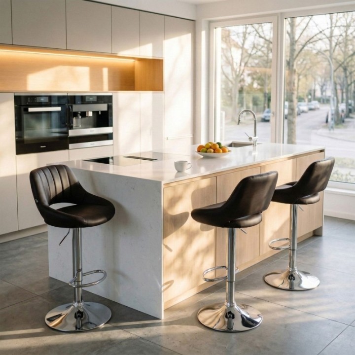 Barhocker Milet Kunstleder chrom