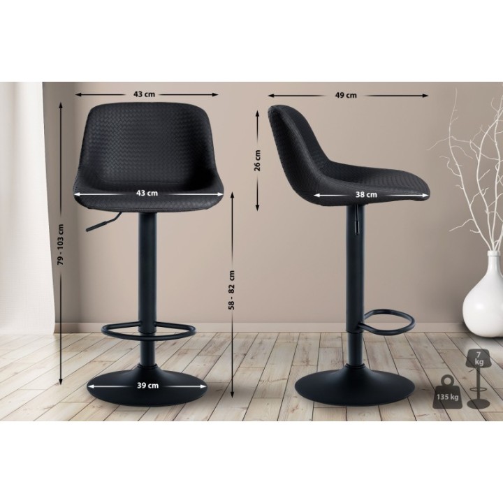 2er Set Barhocker Loft Kunstleder