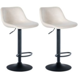 2er Set Barhocker Loft Samt