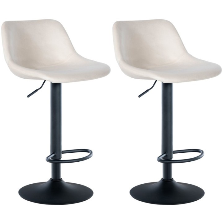 2er Set Barhocker Loft Samt
