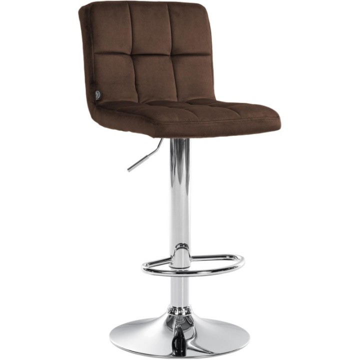 Barhocker Peru Samt chrom