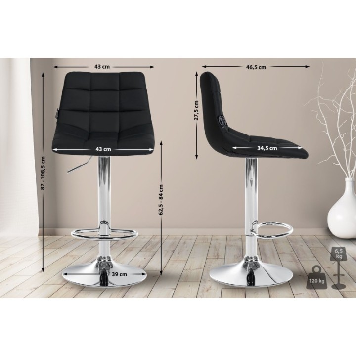 Barhocker Jerry Kunstleder chrom
