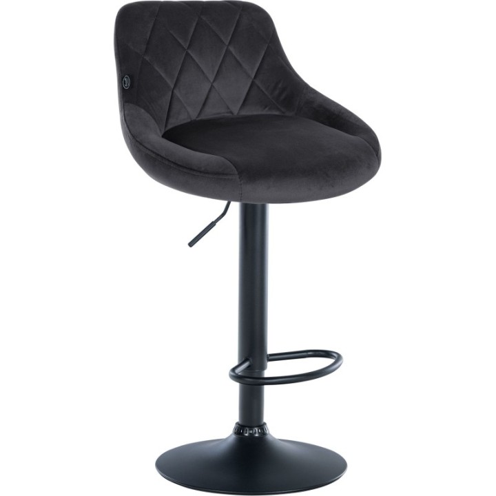 Barhocker Lazio Samt schwarz