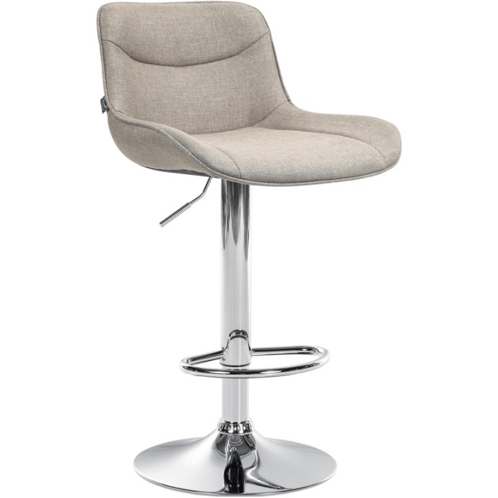 Barhocker Vonore Stoff chrom