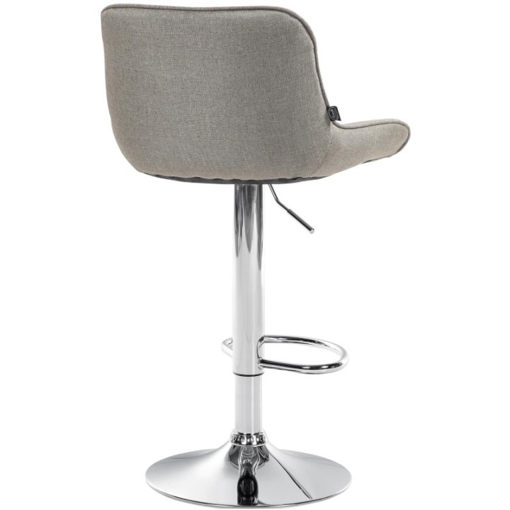 Barhocker Vonore Stoff chrom