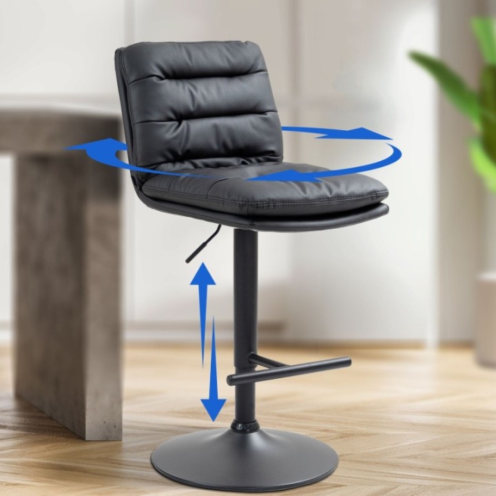 Barhocker Damar Kunstleder schwarz