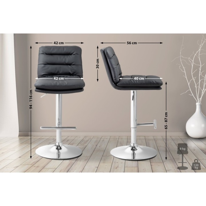 Barhocker Damar Kunstleder chrom