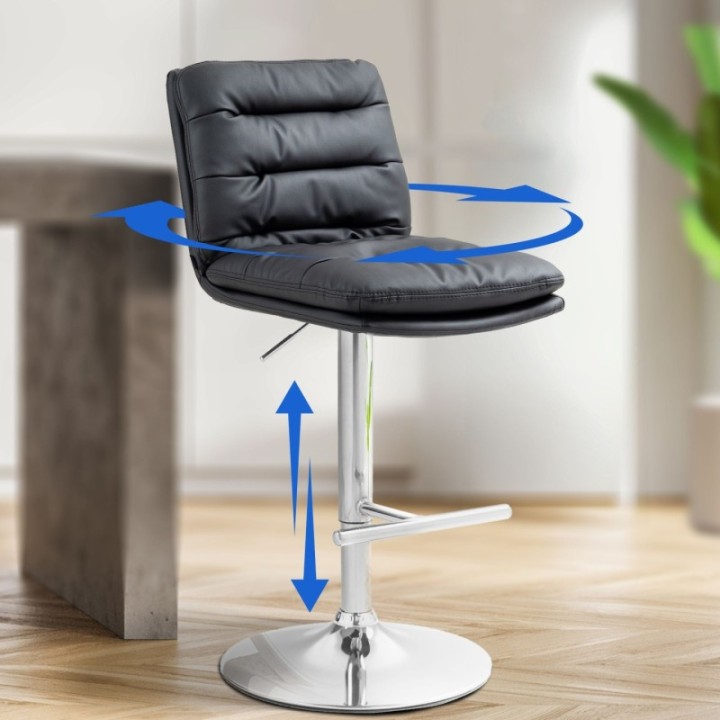 Barhocker Damar Kunstleder chrom