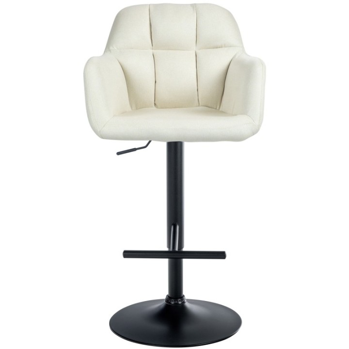 Barhocker Natoma Stoff schwarz