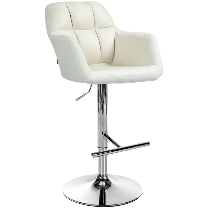Barhocker Natoma Stoff chrom